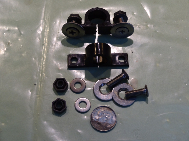 Washers countersunk and screws shouldered