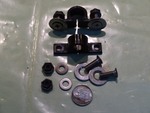 Washers countersunk and screws shouldered