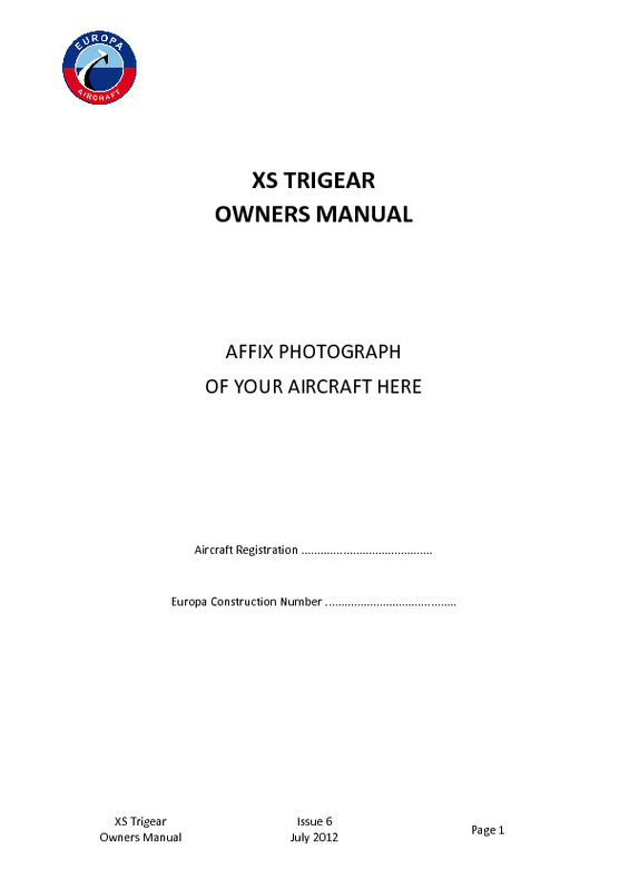 XS TG Owners Manual (Issue 06)