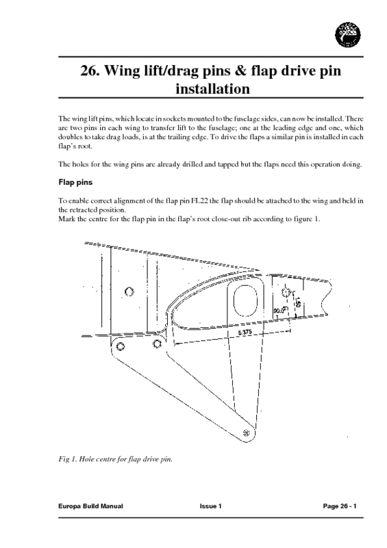 CBM - 26 - WING & FLAP PIN INSTALLATION