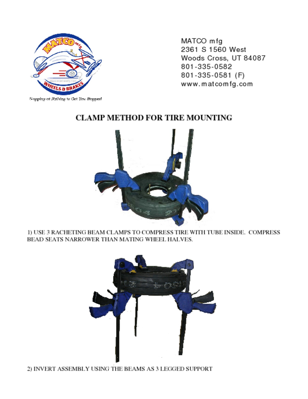 Tire mounting easier using clamps