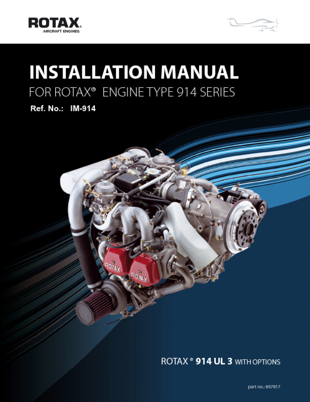 INSTALLIATION MANUAL ROTAX 914