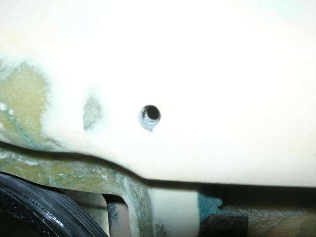 Starboard aft striker as seen through fuse hole.