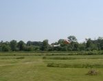 Low pass over Johnson Field